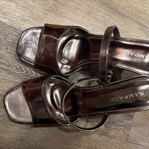 Rampage Women's Shiny Brown Sandals